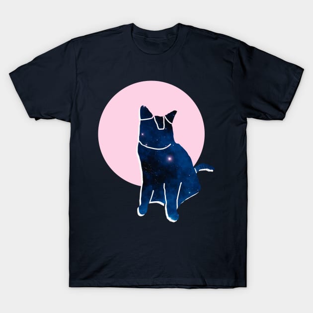 The Pet - Galaxy Cat T-Shirt by theladyernestember